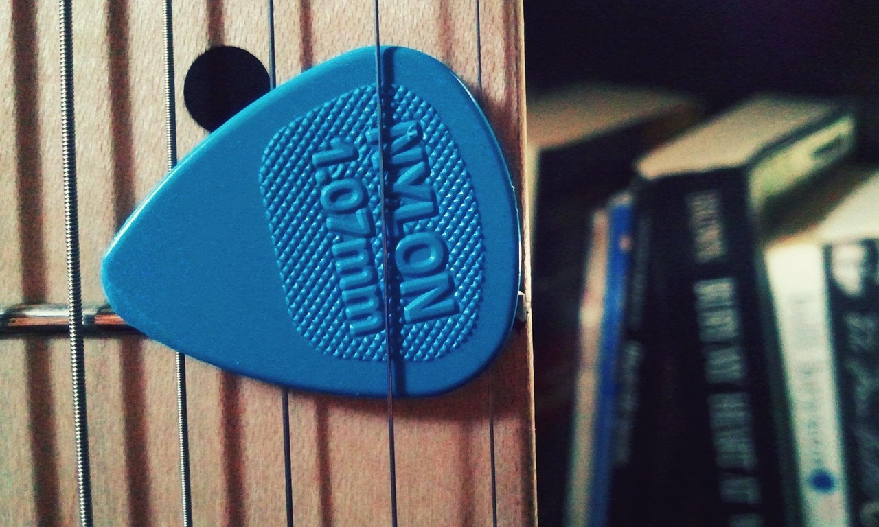 An assortment of guitar picks